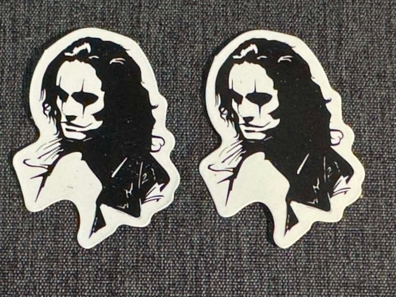 Lot (2) THE CROW 1 7/8" x 2 1/2" Logo STICKERS Brandon Lee Free SHIP! FAST!