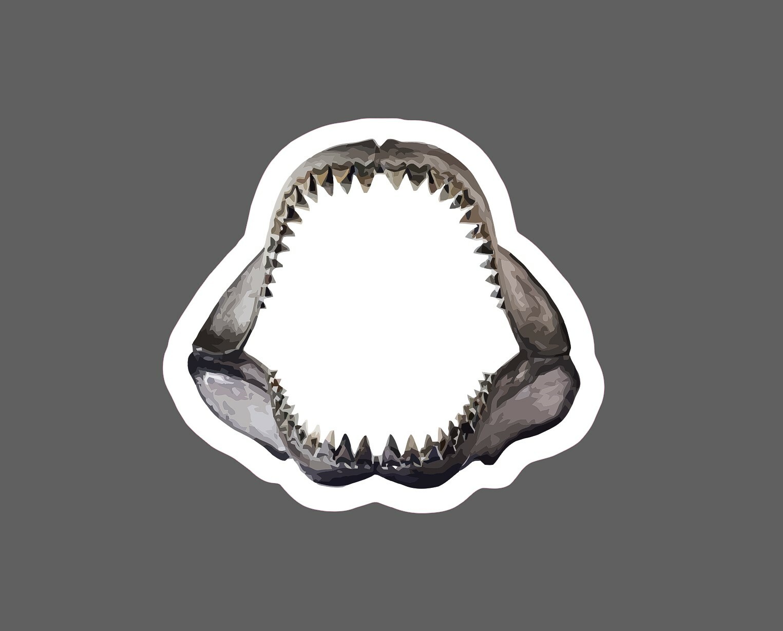 Shark Jaws Sticker Great White Waterproof – Buy Any 4 For $1.75 Each Storewide!
