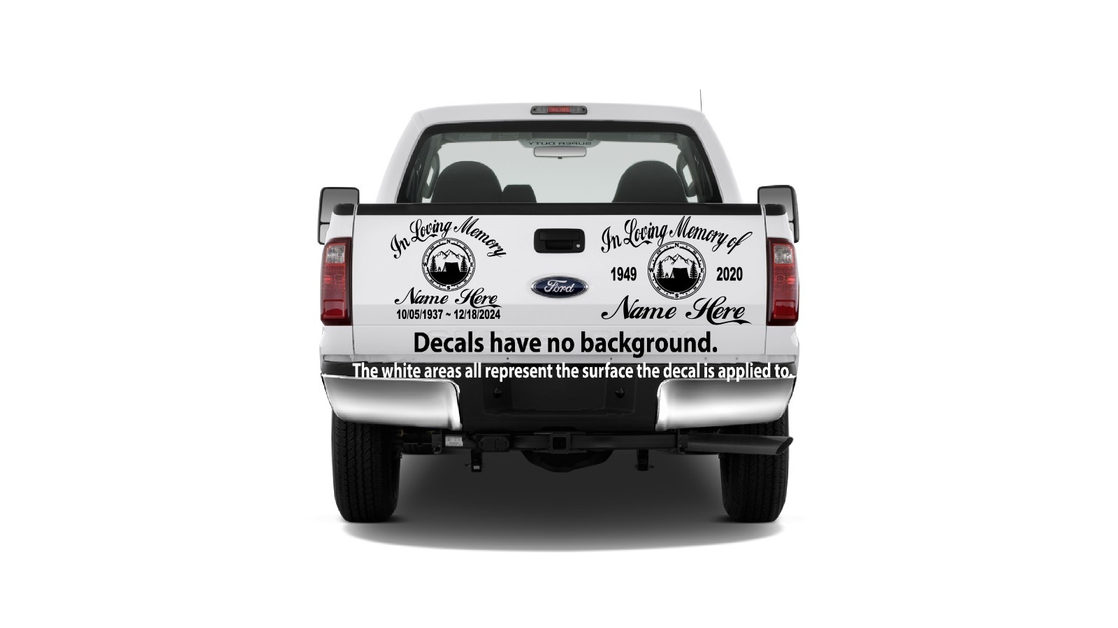 In Loving Memory of Decal – Hiker Camper Compass Outdoors Memorial Sticker