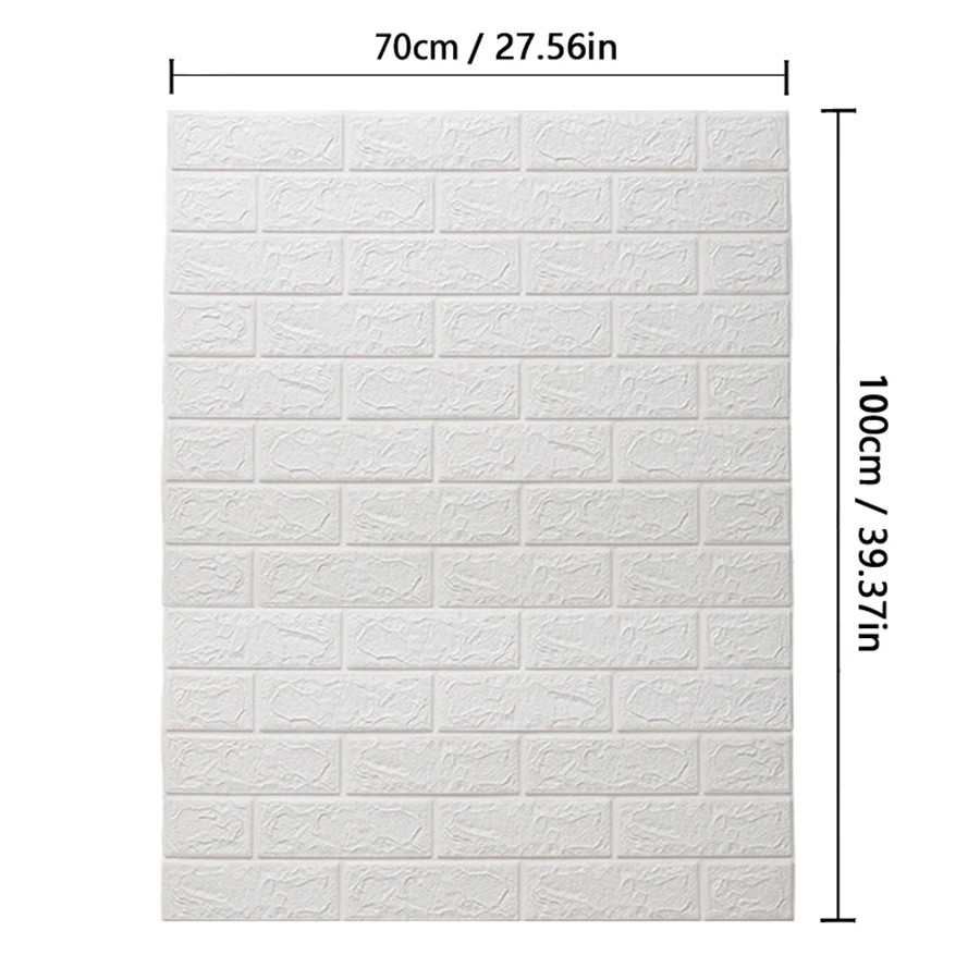 3D Foam Brick Self Adhesive Wallpaper Waterproof Wall Stickers Home Decor