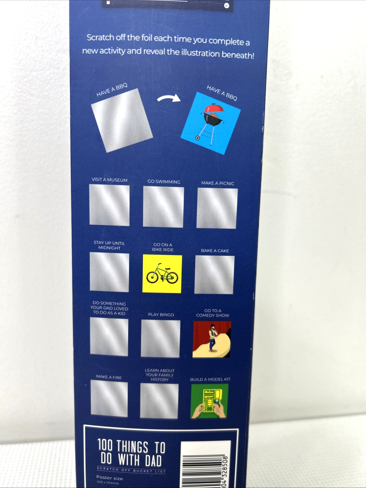 100 Things To Do With Dad Scratch Off Poster Checklist Fathers Day Gift NEW