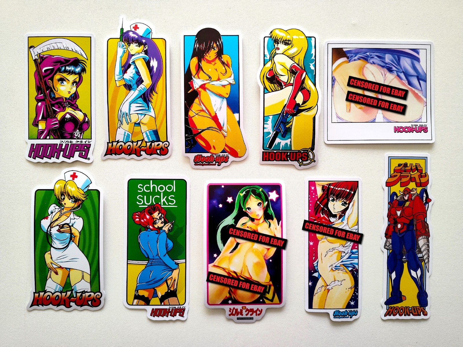 Hook-Ups Inspired Sticker Pack SET 10 Reproduction skateboarding toy machine sk8