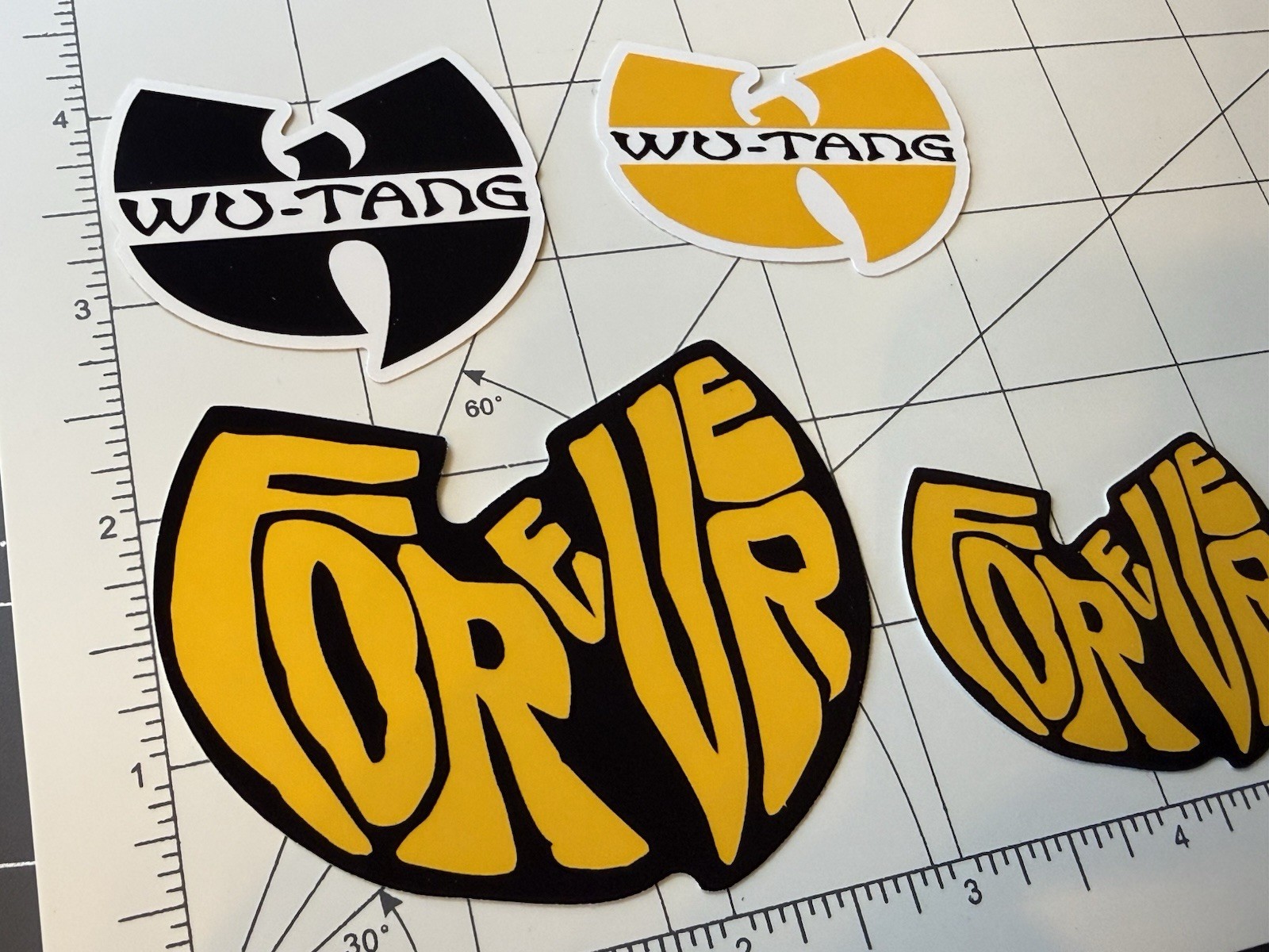 Wu Tang Clan Stickers Forever Logo 4 Sticker Lot
