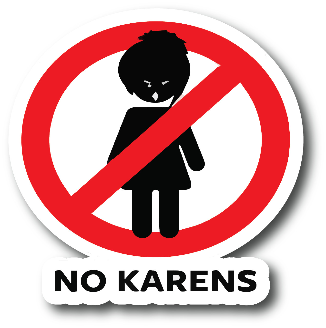 No KARENS Funny Not Allowed Decal Trending 2 PACK HIGH GLOSS Vinyl Sticker