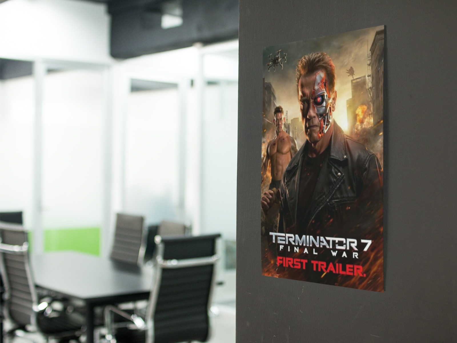 TERMINATOR 7 Last War Movie Wall Vinyl Decal Poster Print (Removable Adhesive)