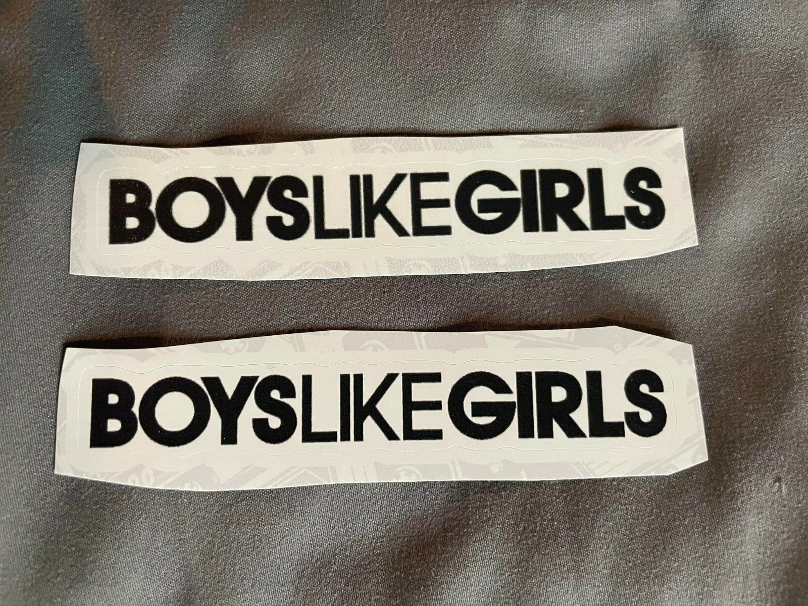 Lot of 2 BOYS LIKE GIRLS 1/2" x 4" Band Logo Stickers FAST! FREE SHIP!