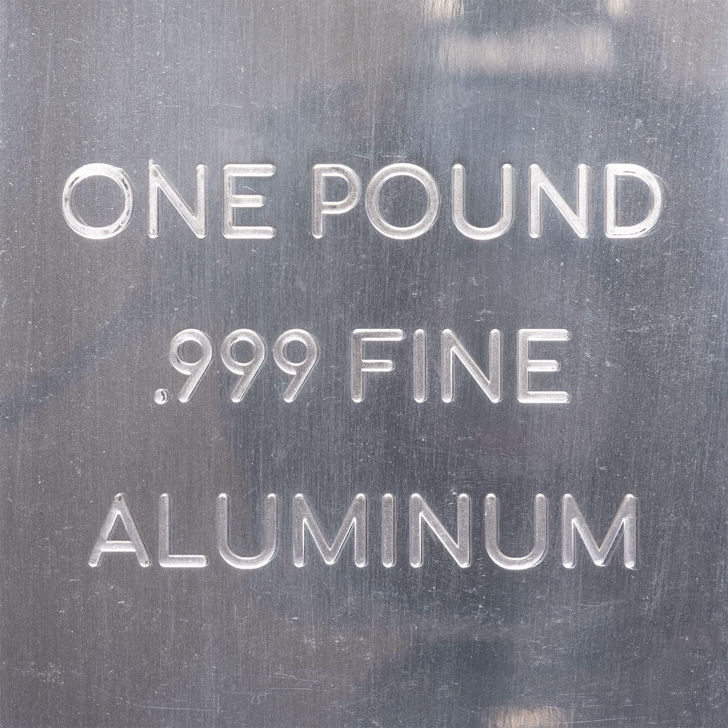 1 Pound .999 Pure Aluminum Bar Bullion with Element Design –