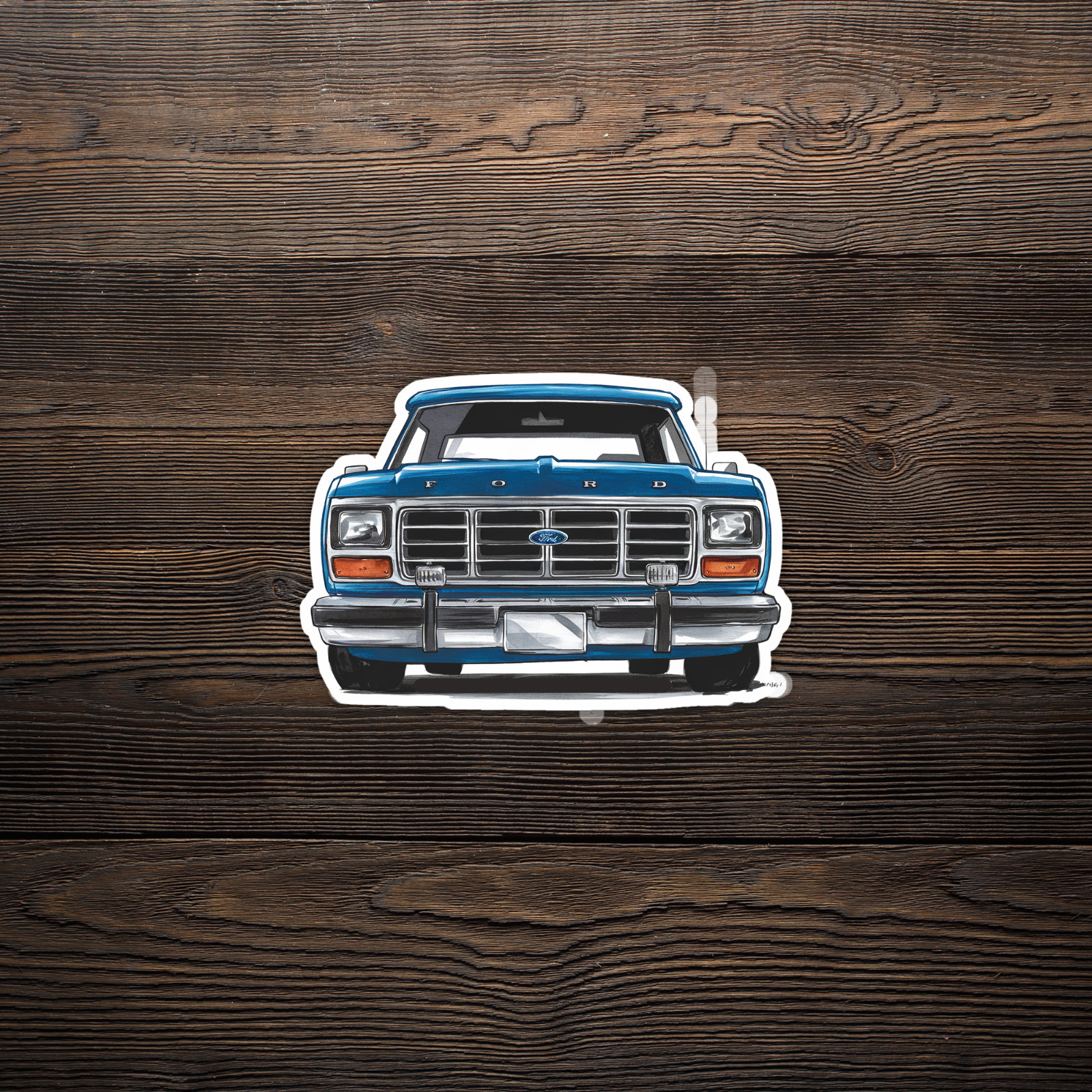 Vintage Ford Pickup Truck Sticker – Classic Cruisin' Machines Ridesigns Decal #1