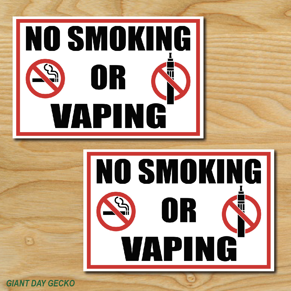 (2) TWO No Smoking Vaping Store Business Smoke Tienda Decal Sticker Car