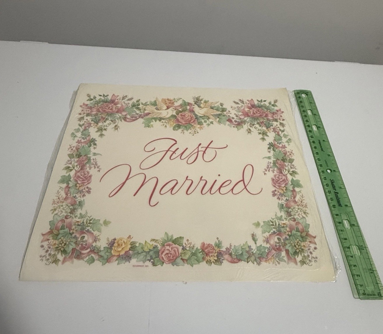 Vintage Wedding Window Decals Just Married Roses Birds Car Decor Spring New