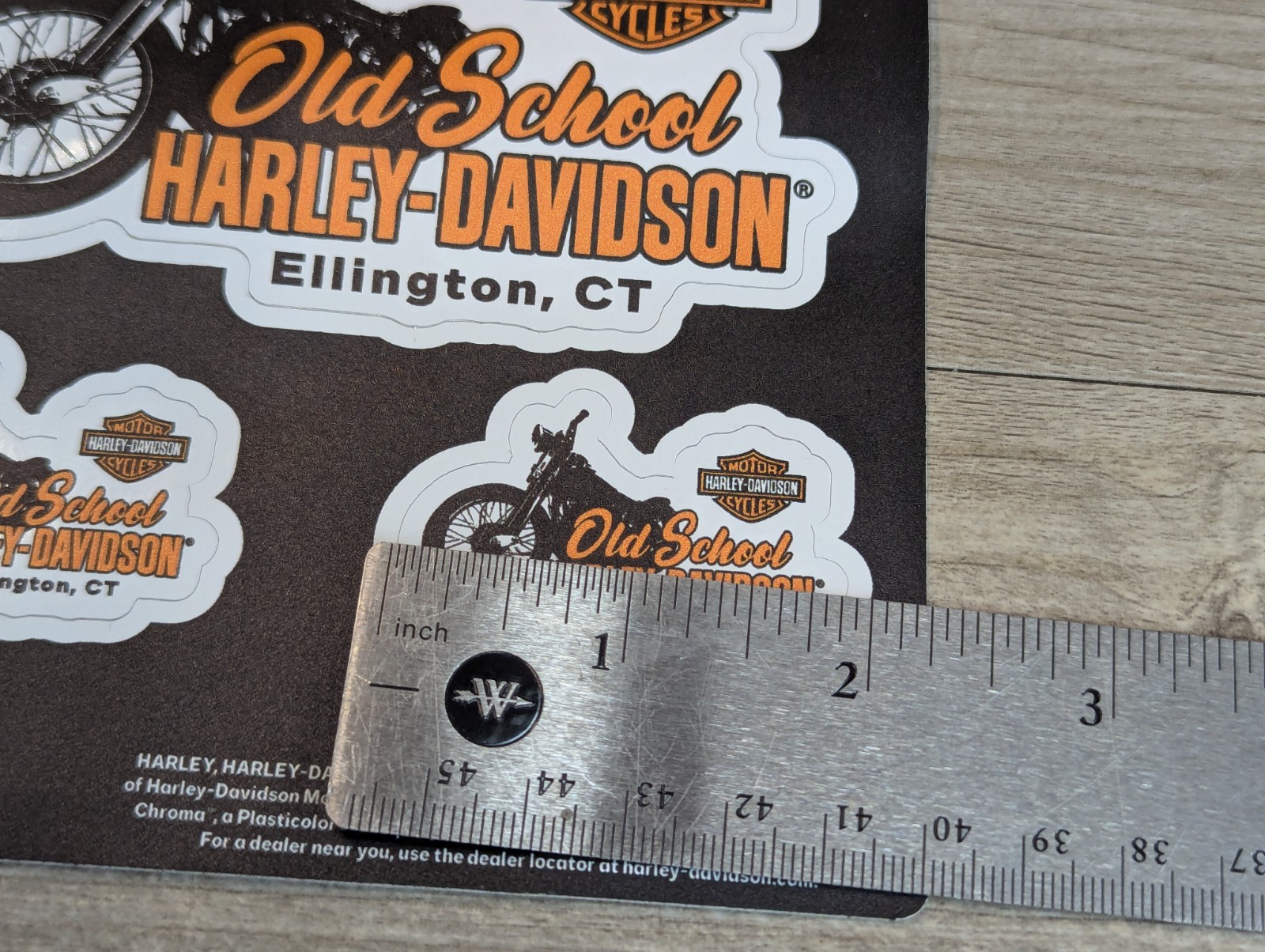 Old School Harley-Davidson Ellington CT Decal Sheet 1 LG 2 SM Chroma 2025