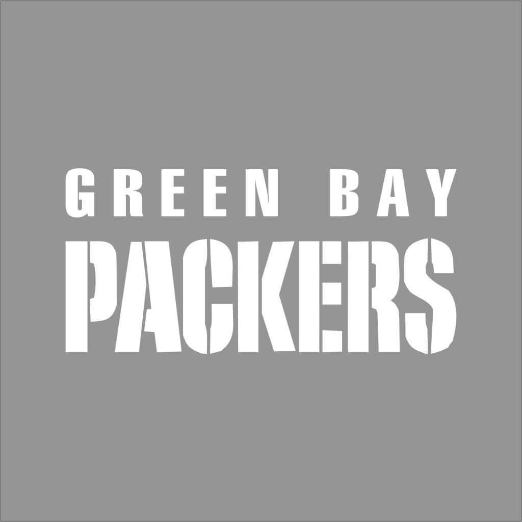 Green Bay Packers #3 NFL Team Logo 1 Color Vinyl Decal Sticker Window Car Wall