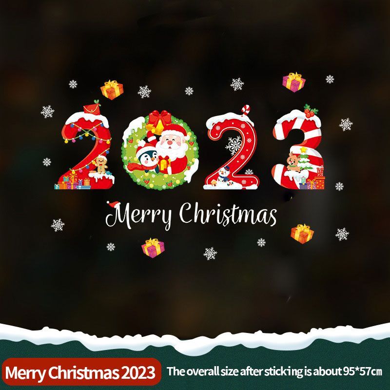 Christmas Window Stickers – Home Wall Sticker Decal Chrismas Season Decoration