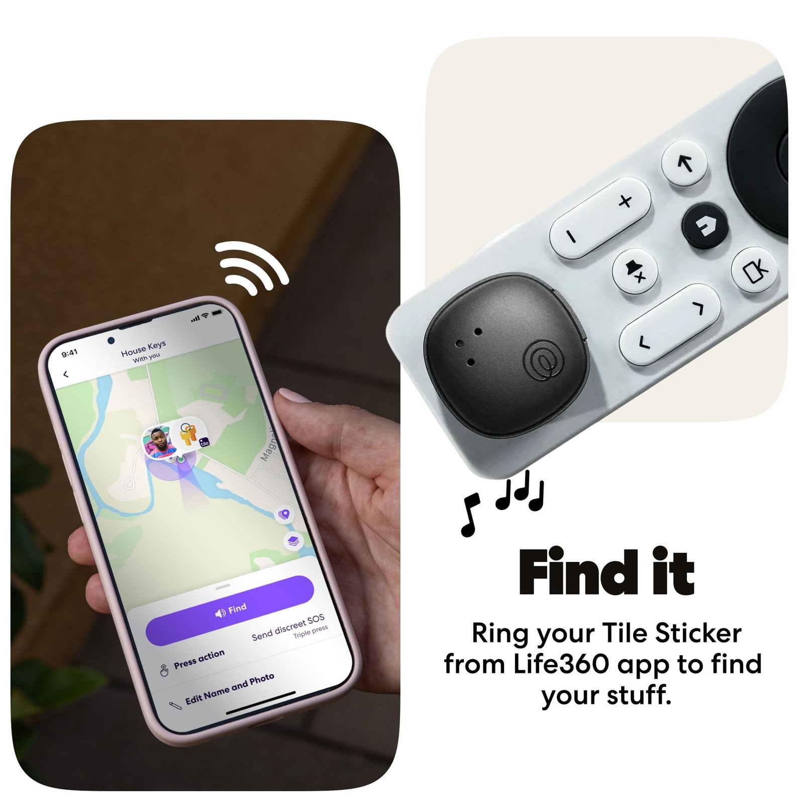 Life360 Tile Sticker – Small Bluetooth Tracker, Remote Finder and Item Locato…