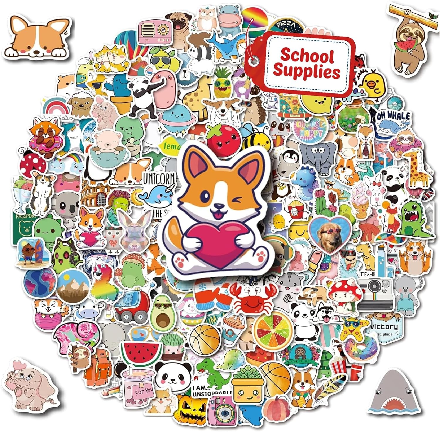 Stickers for Water Bottles, 200PCS Water Bottle Stickers for Kids, Waterproof Vi