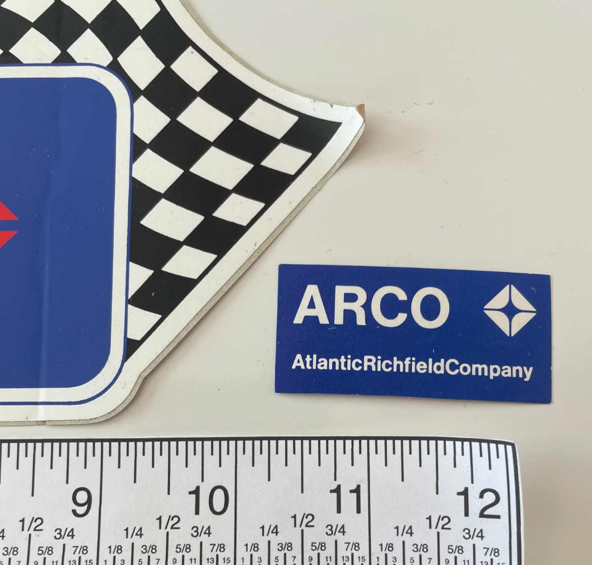 Ca 1970's ARCO Gas Logo Decals/Stickers and Embroidered Patches- Lot of (7) pcs