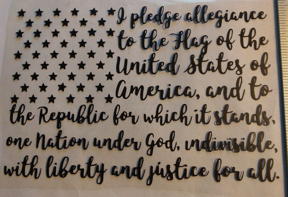 American Flag Pledge Of Allegiance USA Freedom United States Decal Sticker