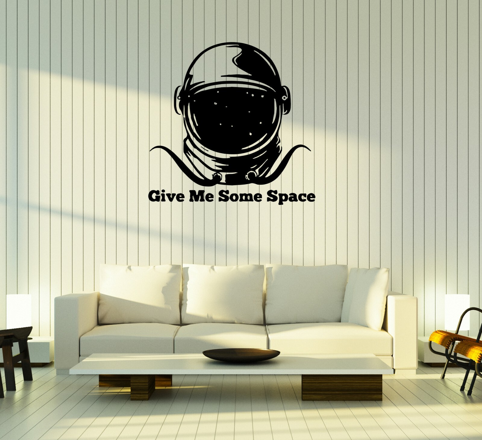 Wall Decal Spacesuit Astronaut Space Words Lettering Vinyl Sticker (ed1783)