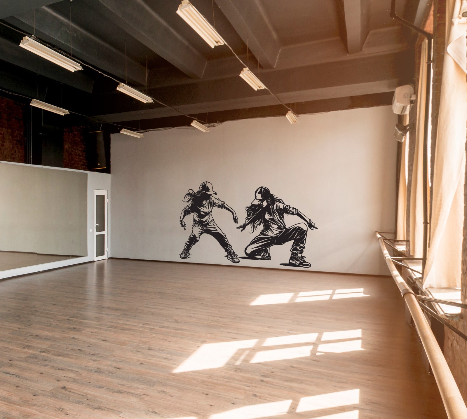 Hip Hop Dancers Wall Decals – Break Dance Wall Decal, Contemporary Dancer se243