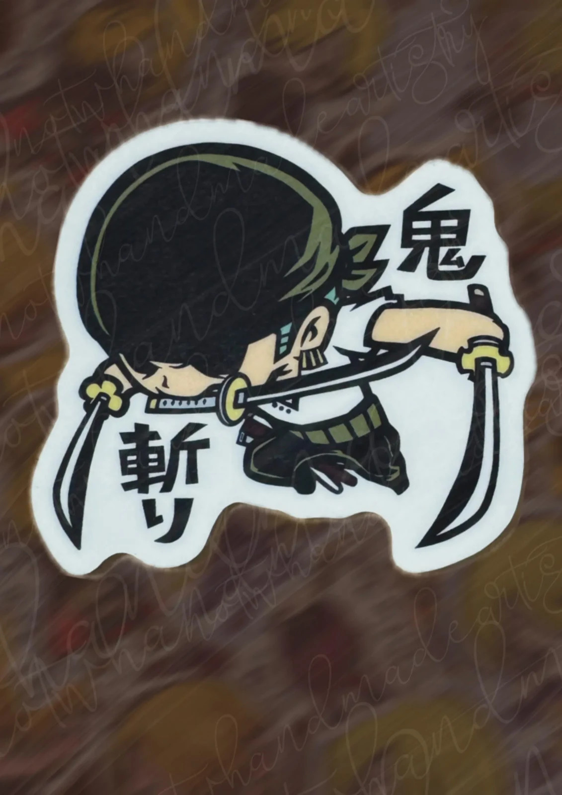 One Piece Pirates Zoro Weatherproof Stickers