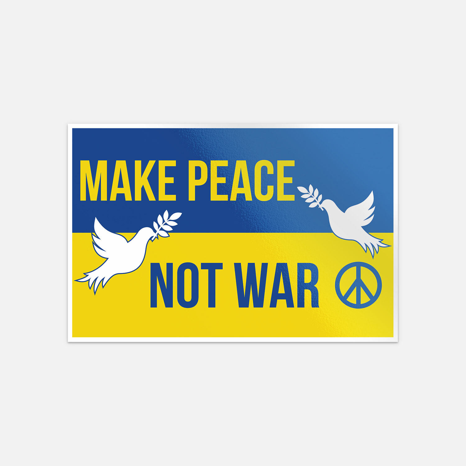 Make Peace Not War Support Ukraine Car Bumper Vinyl Sticker Decal