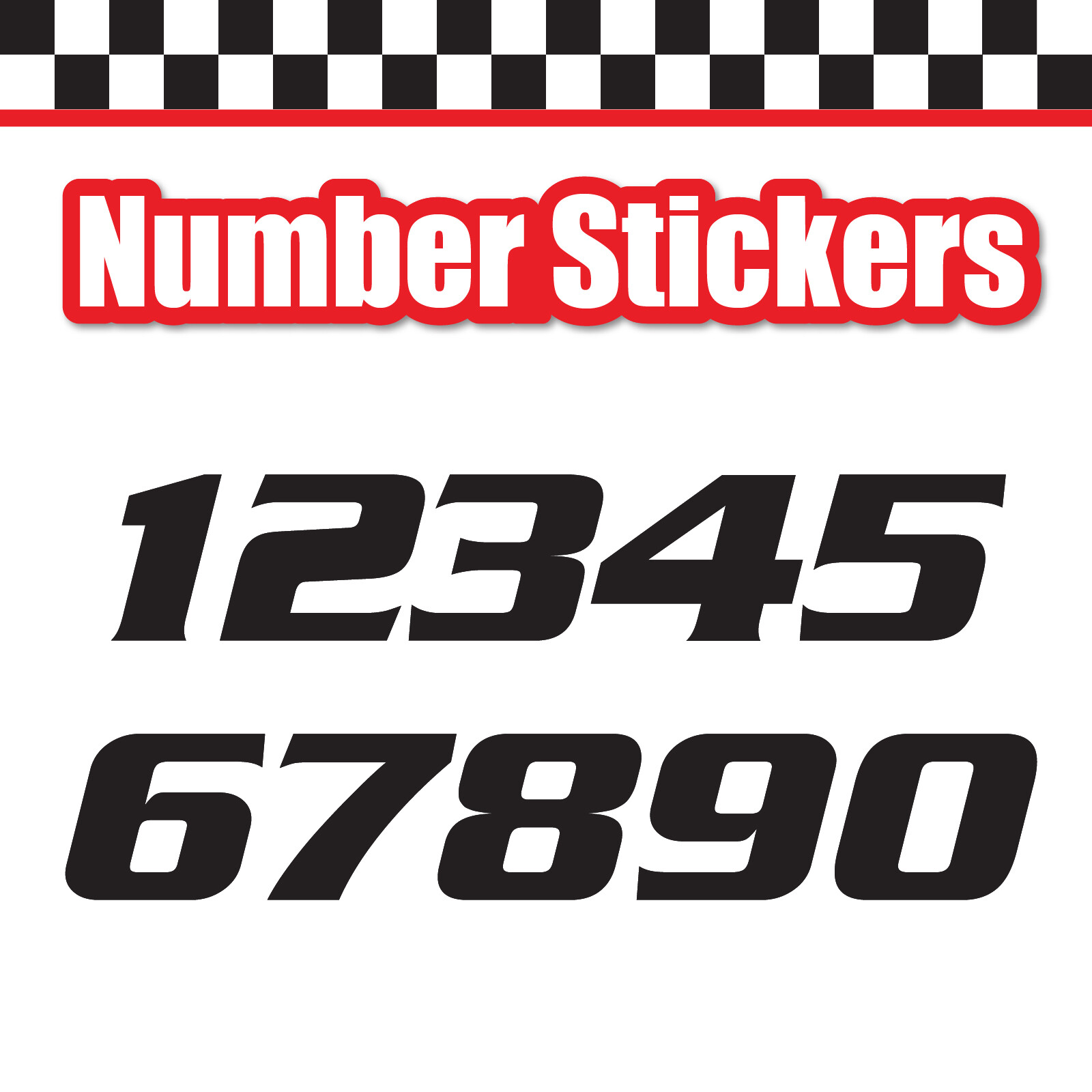 3x 3 Digit Custom Single Number Sticker Decal Locker Door Mailbox Serpentine Std