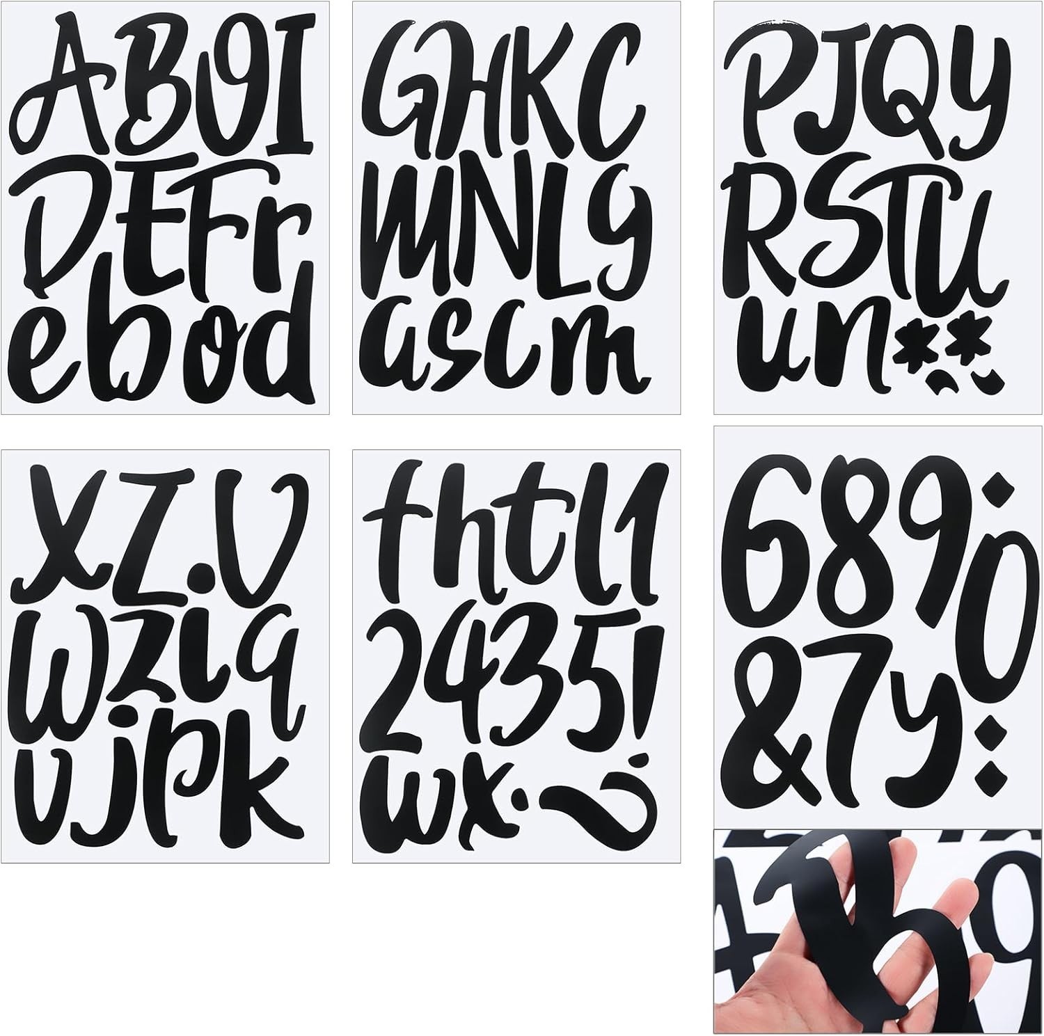 Large Vinyl Letters Set – Self Adhesive, 6 Inch, 576 Pieces