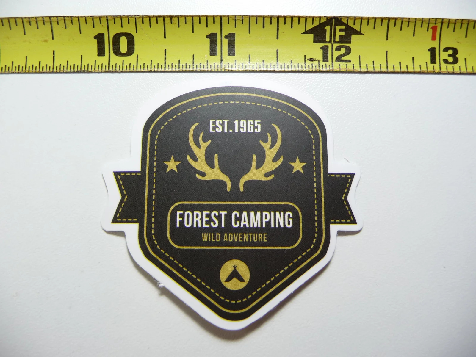 CAMPING FOREST HIKE HIKING SMALL STICKER DECAL OUTDOORS PARK WILD FUNNY