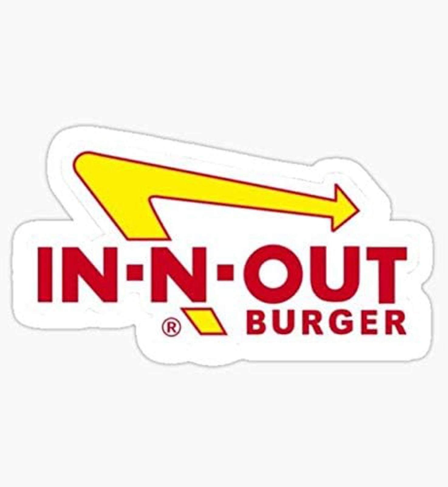 5" In-N-Out Burger Vinyl Bumper Sticker