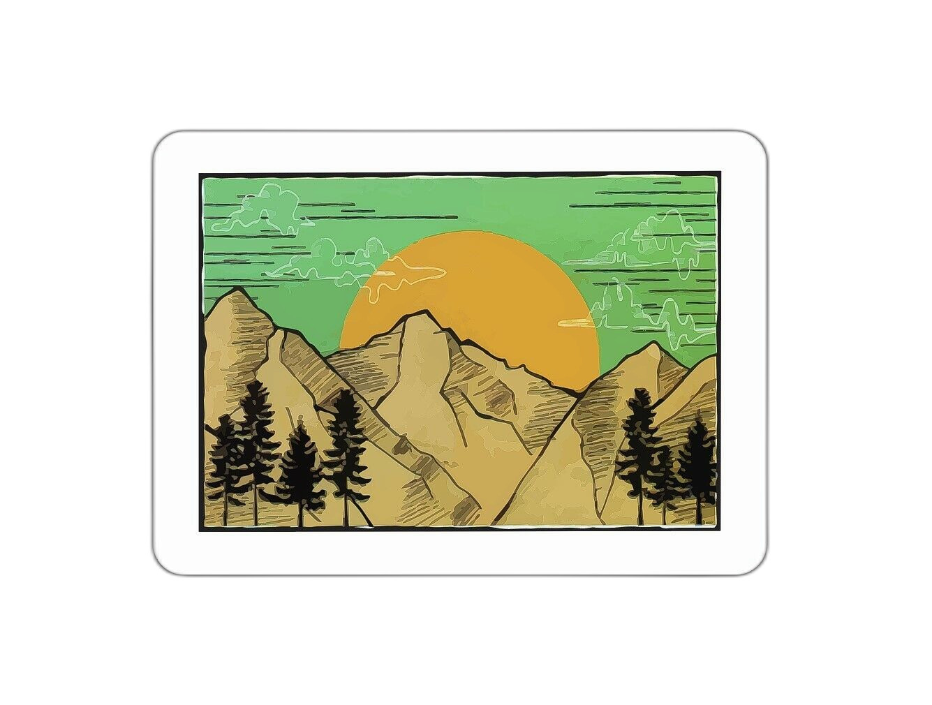 Mountain Range Sticker Decal