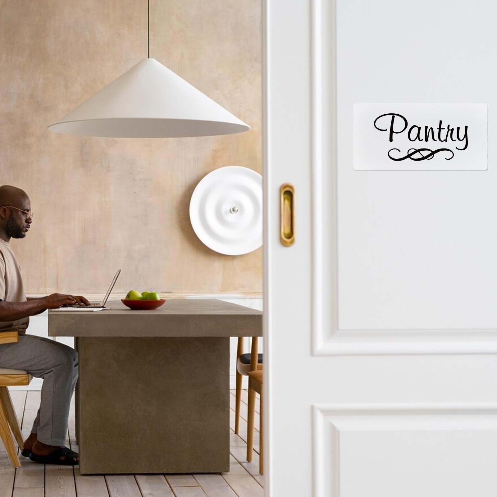 Pantry Room Sticker 10 × 5 Inches Vinyl Self-Adhesive Wall Art Decal Trendy