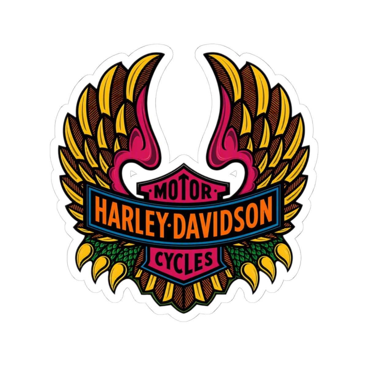 Harley-Davidson Wings sticker | Kiss-cut motorcycle decal