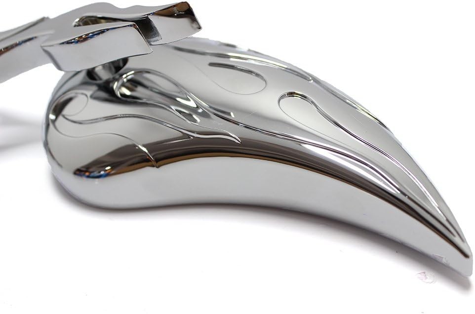 Chrome Custom Flame Tear Drop Motorcycle Mirrors for Harley Davidson Sportster S