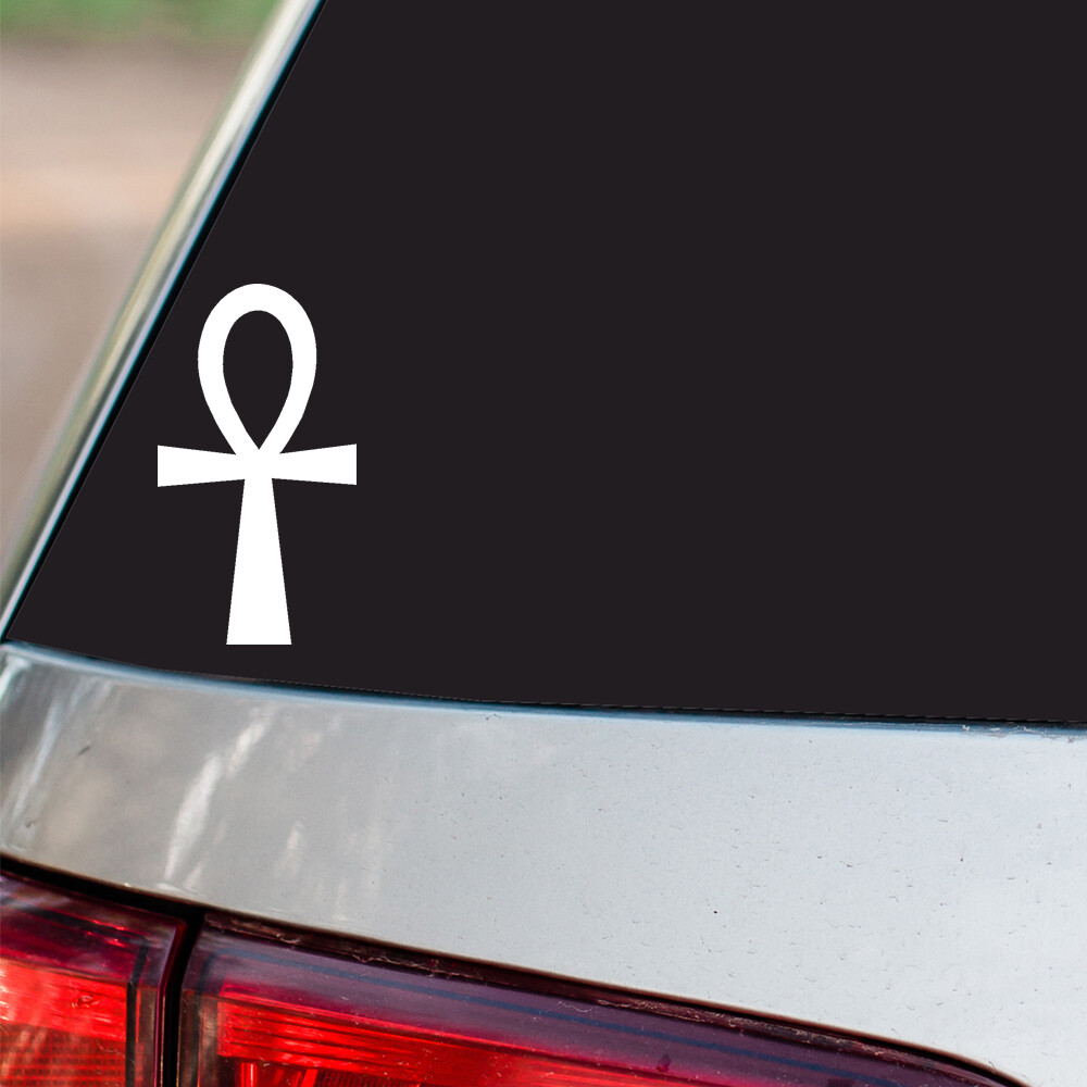 Ankh Sticker Symbol of Kemetism Religious all chrome & regular vinyl colors