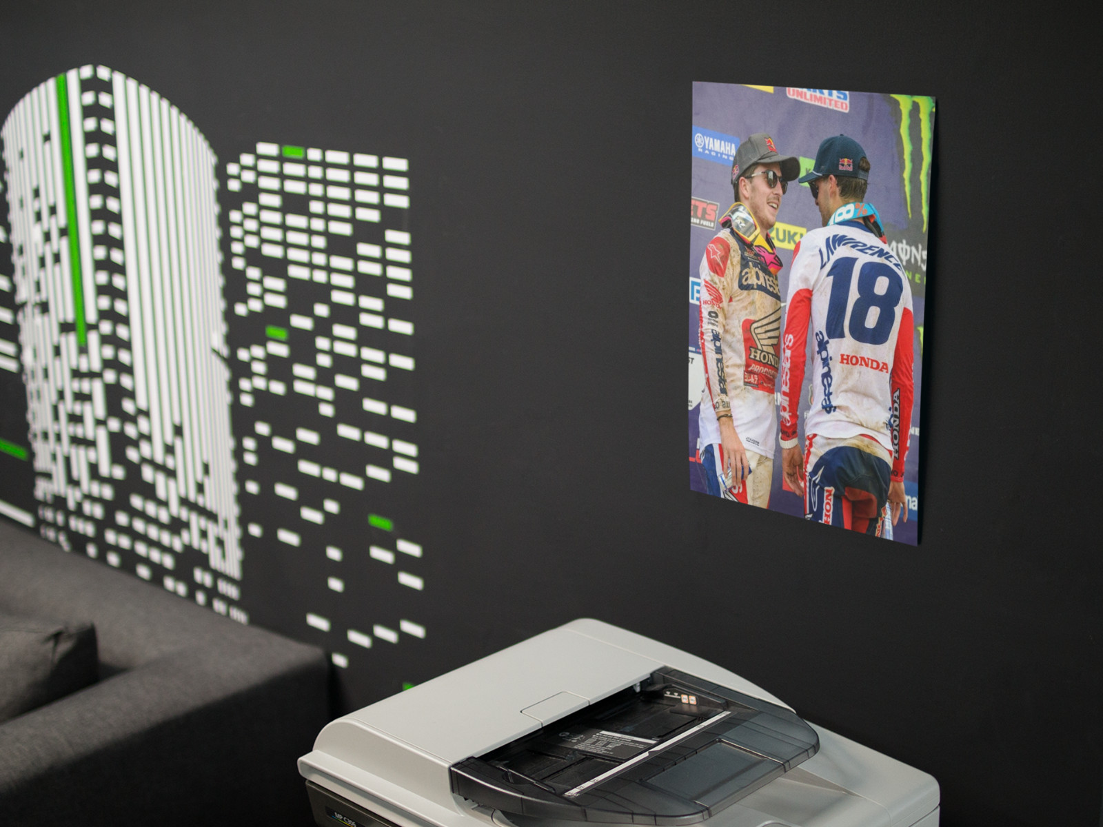 LAWERENCE Brothers MOTOCROSS Racing Wall Vinyl Decal Poster (Removable Adhesive)