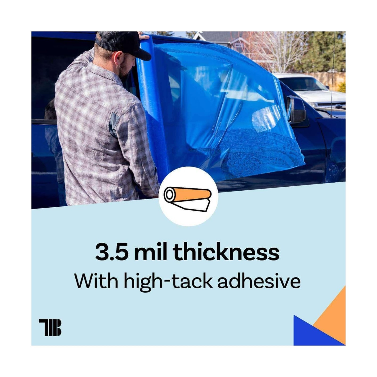 Crash/Collision Wrap, 36 inch x 200 feet, Blue Collision Wrap for Damaged Veh…