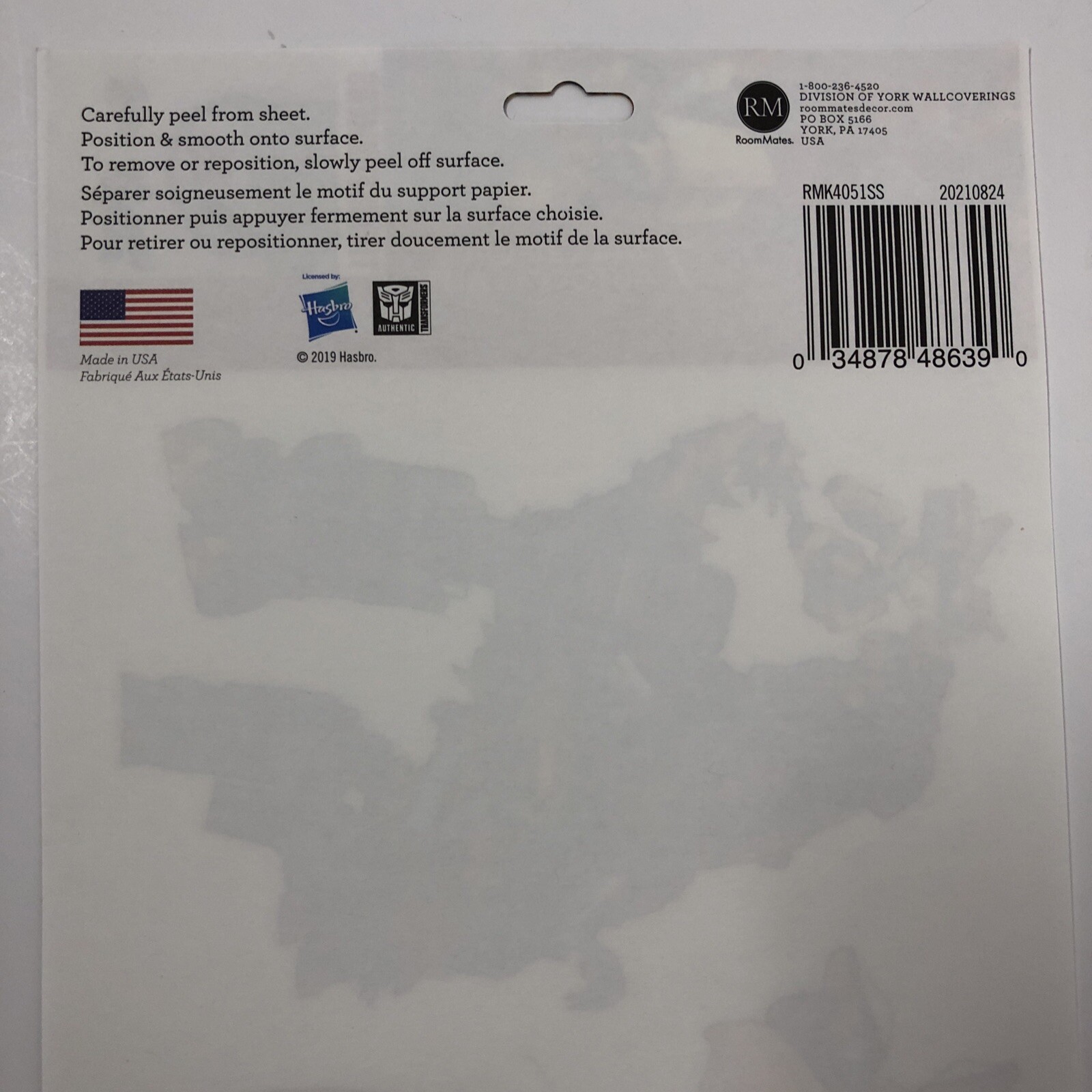 Transformers Wall Decals Removable & Repositionable Made in USA