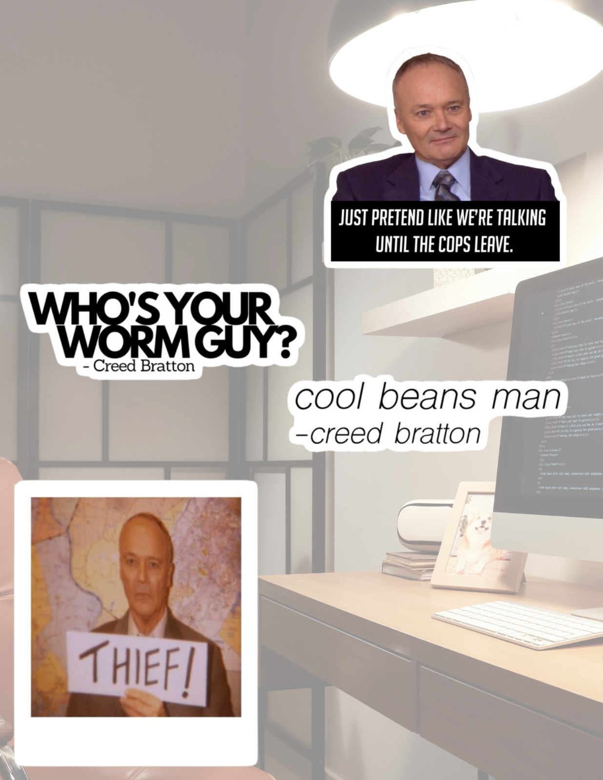 Creed The Office 4pc Sticker Pack