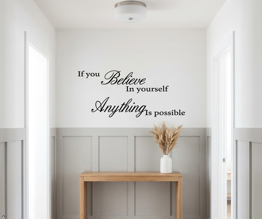 If You Believe in Yourself Anything is Possible Removable Wall Quotes Arts decal