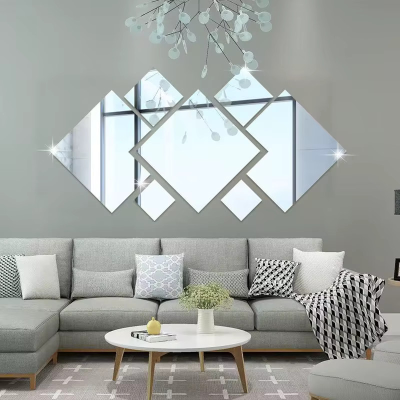 3D Acrylic Mirror Wall Sticker for Bedroom Living Room Corridor DIY Background
