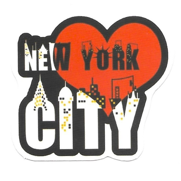 I Love New York City Heart Skyline Vinyl Sticker Die Cut Journal Scrapbook Gift