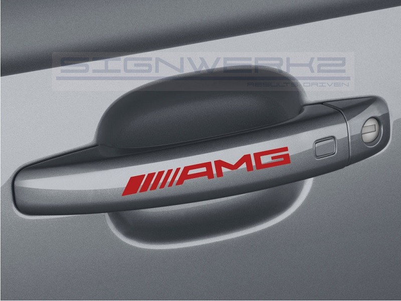 AMG Door Handle Decal Sticker logo Mercedes Benz – Set of 4