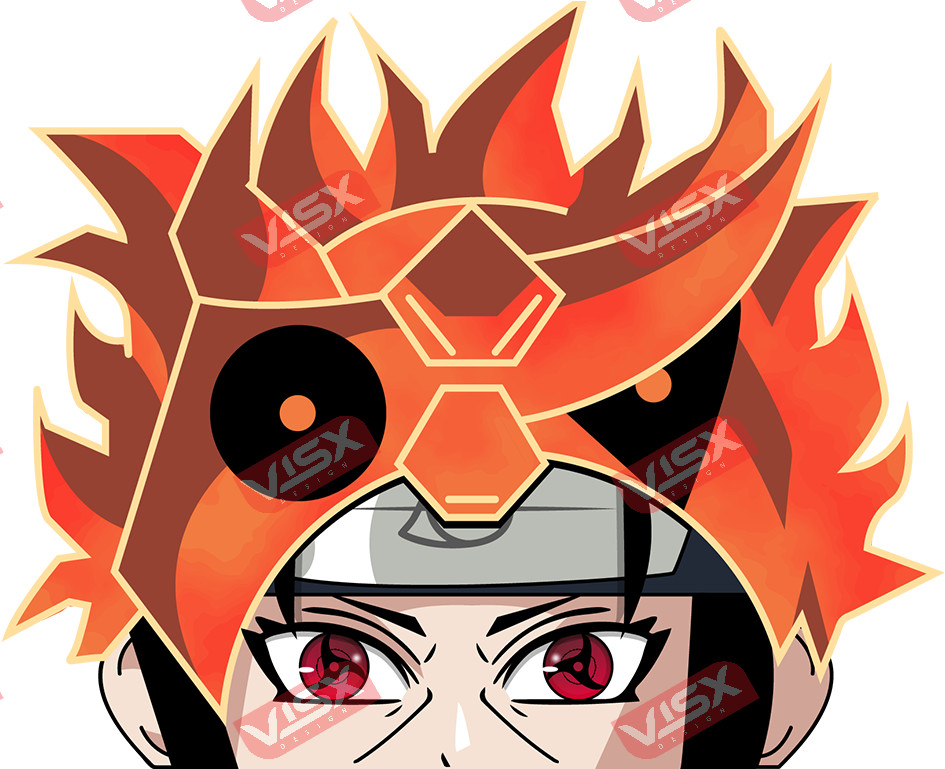 Itachi Uchiha Peeker Anime Bumper Sticker Decal Naruto Shippuden Car Vinyl