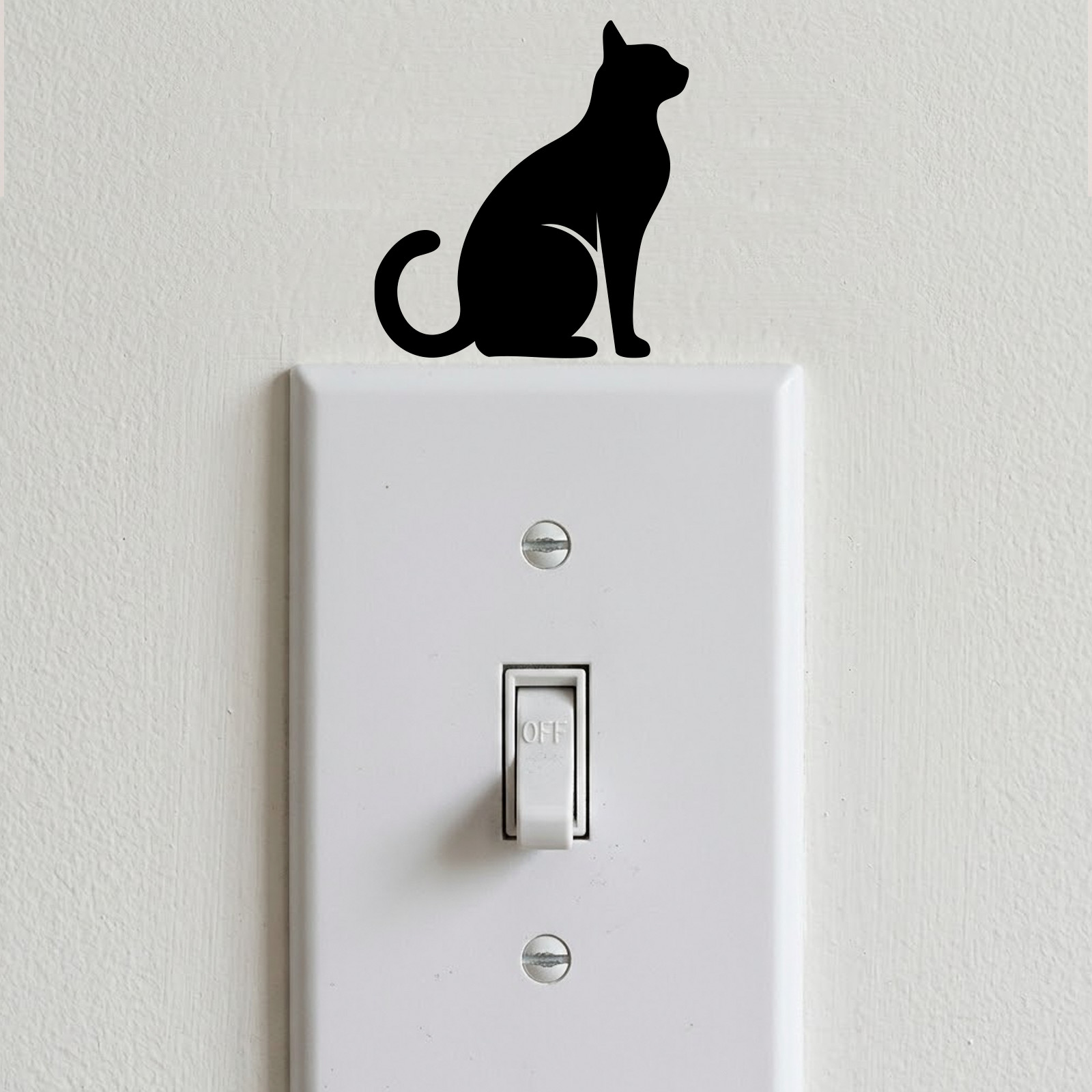 10 Cat Silhouette Vinyl Decals 2×2 Each Minimalist Set White or Black Cute Cat