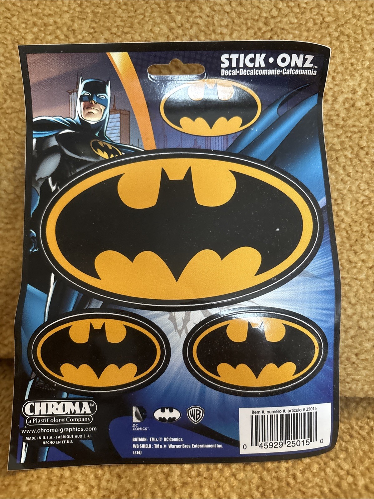 DC Comics Batman Logo Car Emblem 3-Pack Multi-Color