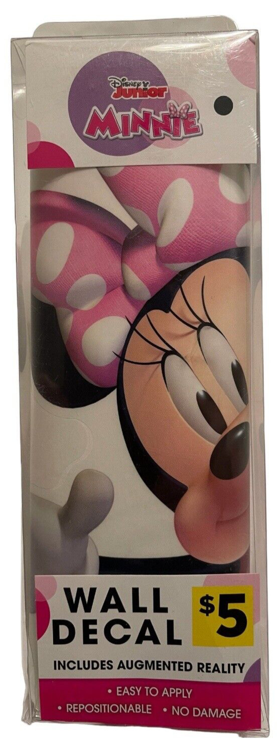 Disney Jr Minnie Mouse Wall Decal 13in X 14in w/Augmented Reality. *FREE SHIP*