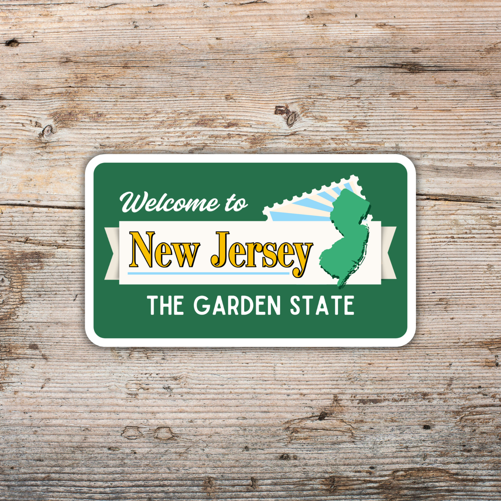 Welcome to New Jersey Sticker The Garden State Vinyl Waterproof Decal