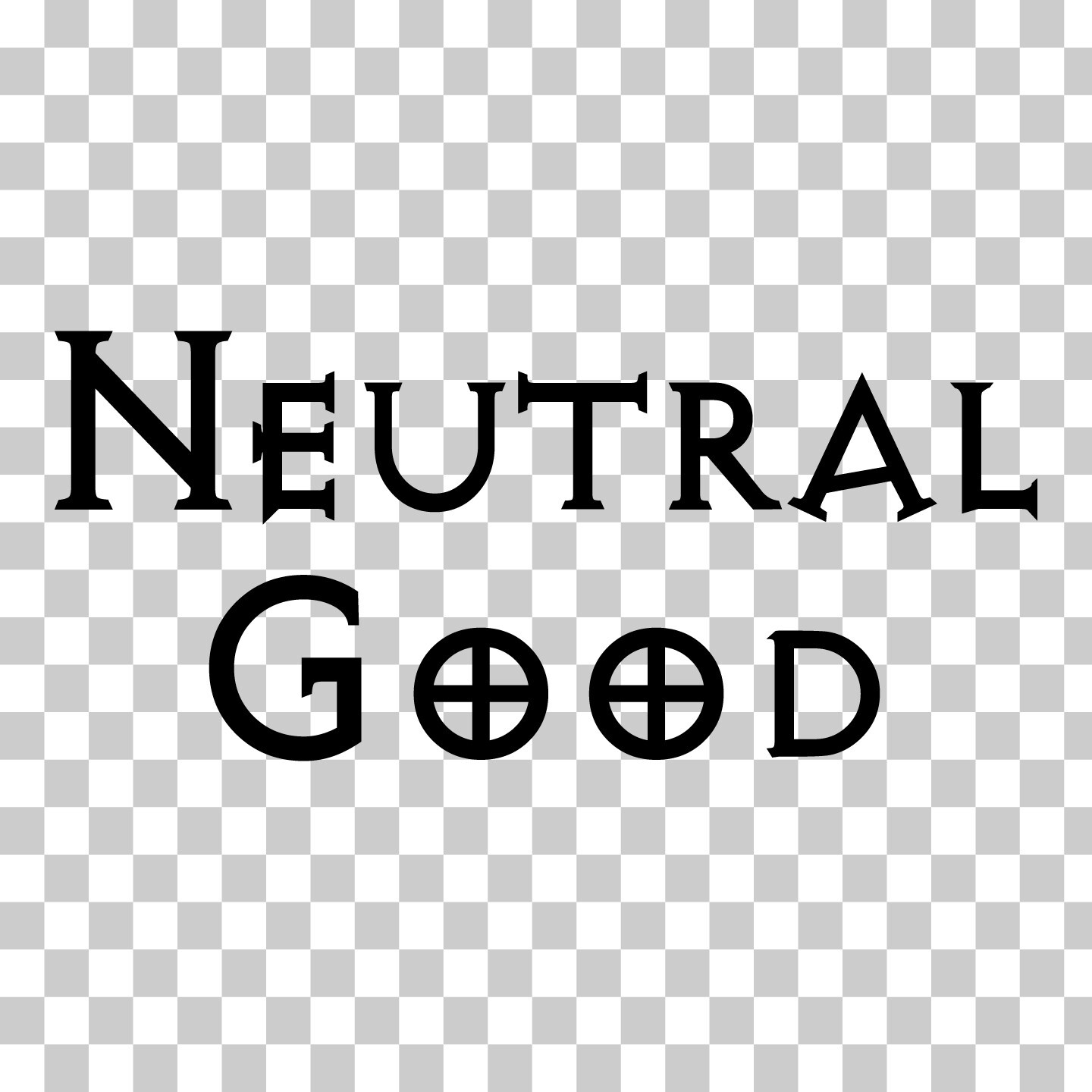 Neutral Good Alignment Vinyl Sticker Decal RPG TTRPG Gaming Role Play