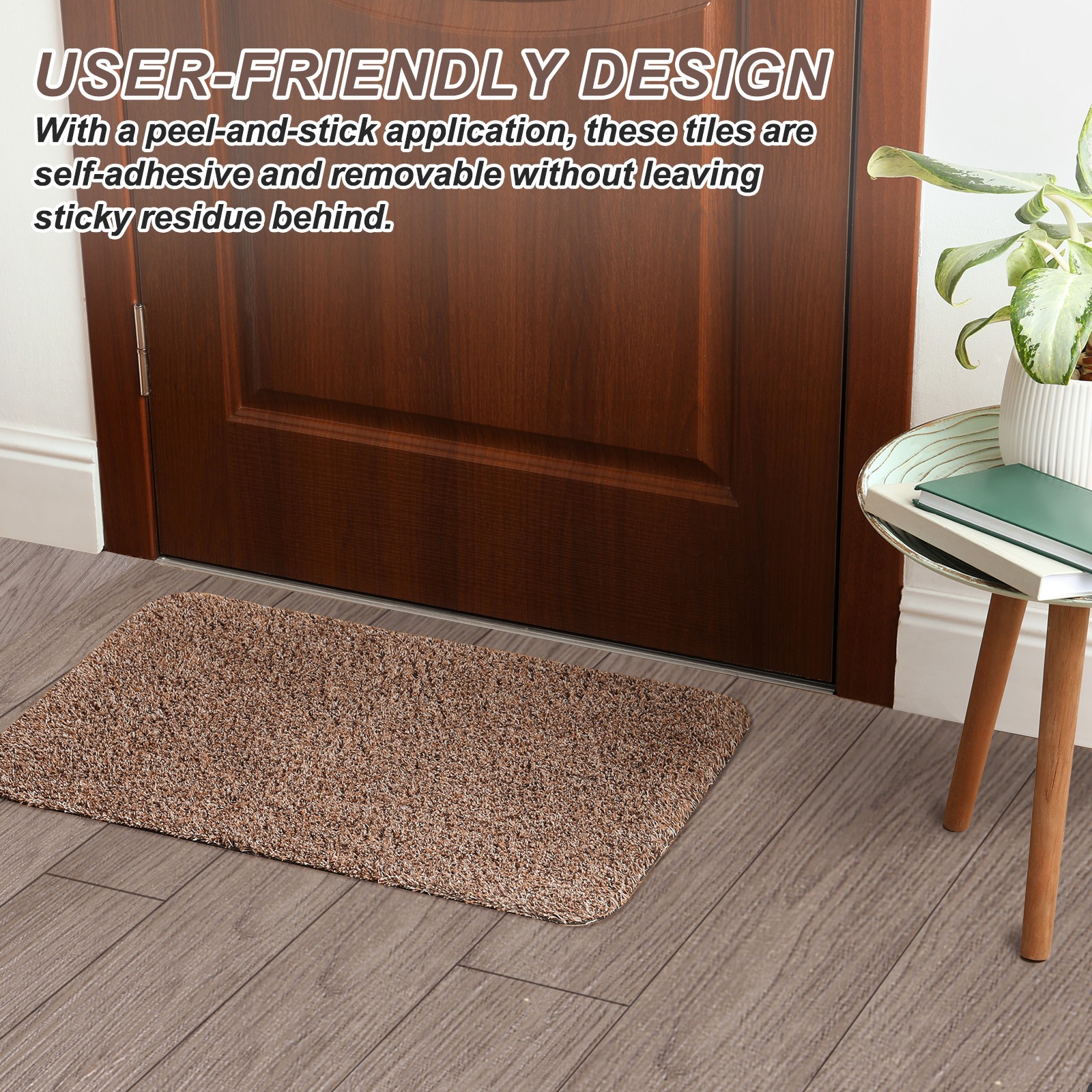 12pcs Peel and Stick Floor Tile 36 x 6" PVC Wood Plank Flooring,Creamy White