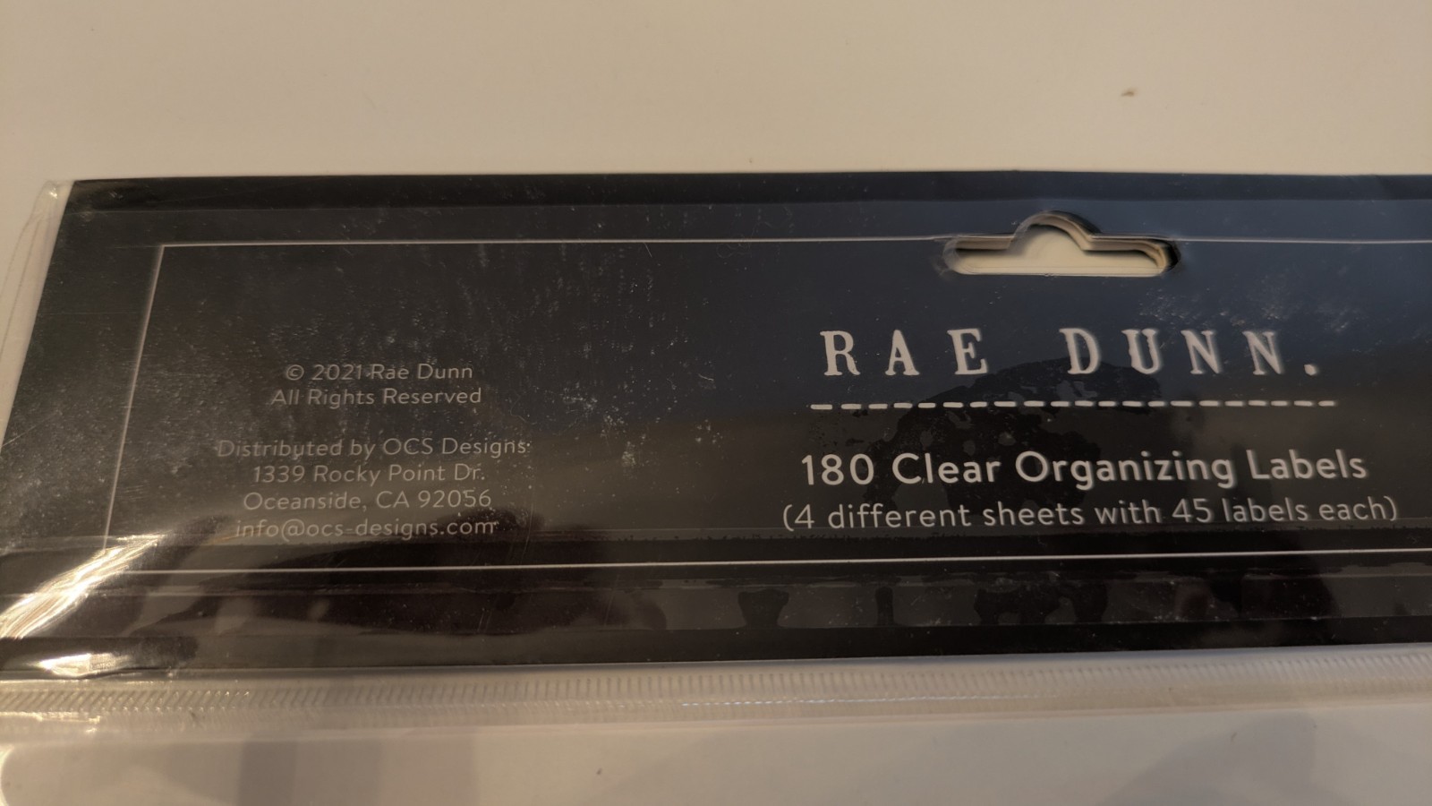 Rae Dunn 180 CLEAR Organizing Labels Kitchen Pantry Laundry Organization NEW